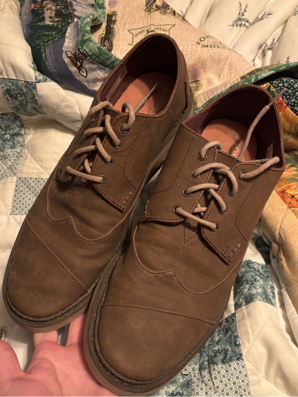 Toms Men's Brown Lace-Up Oxfords